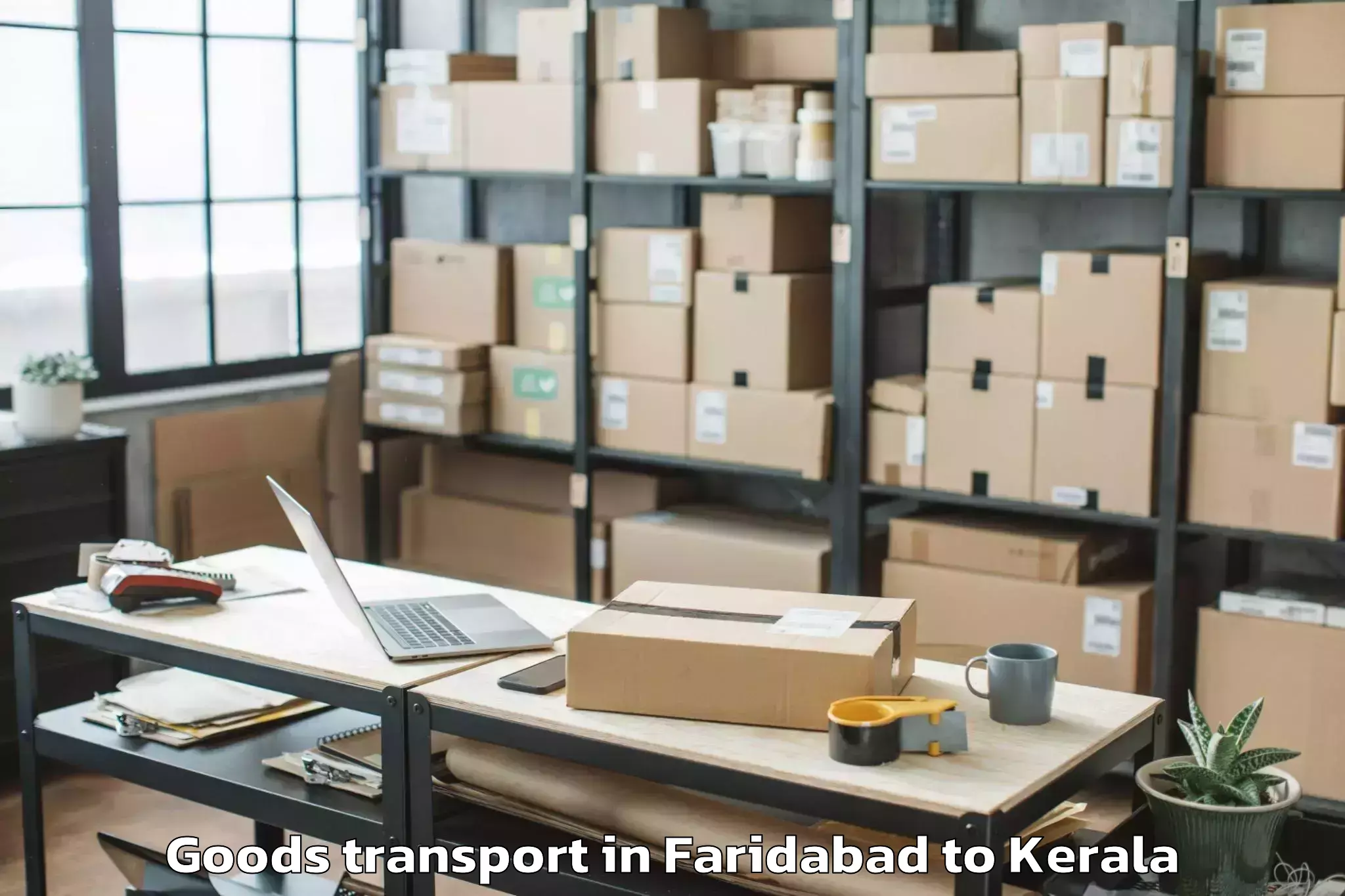 Leading Faridabad to Mall Of Joy Kottayam Goods Transport Provider